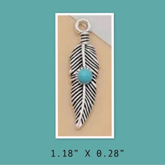 Vintage Peacock Feather Earrings - Picture 2 of 2